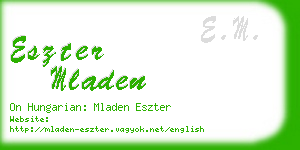 eszter mladen business card